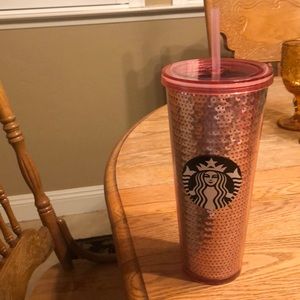 Pink sequin Starbuck tumbler